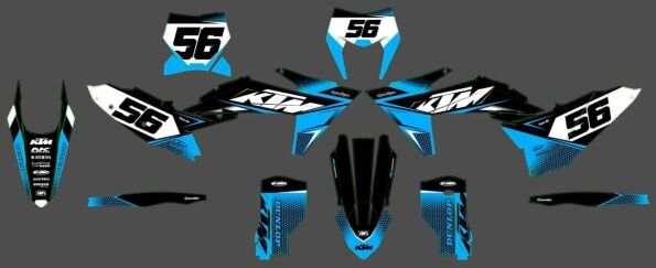 kit déco ktm exc / exc f (2024) racing bleu