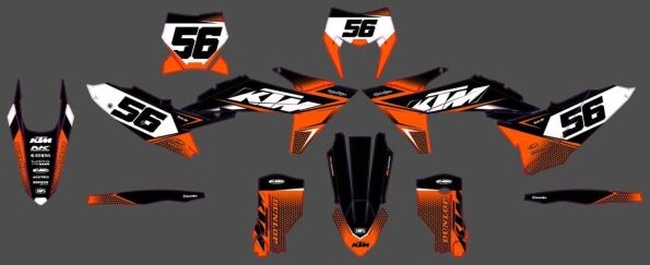 KTM Excel / Excel F (2024) Racing Orange Grafik-Kit
