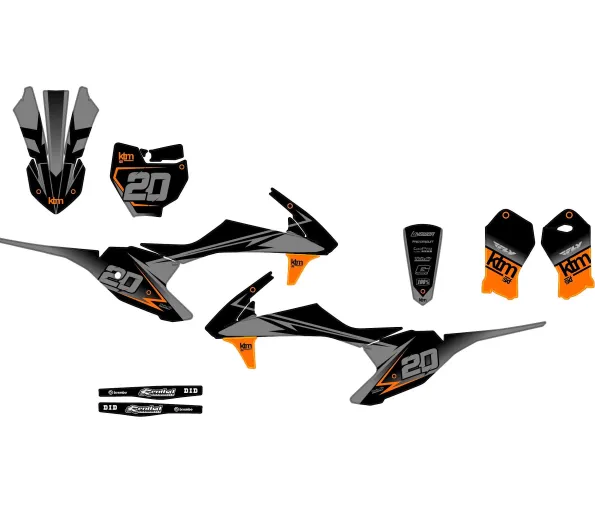 KTM 50 SX (2016 2023) schnelles orangefarbenes Grafik-Kit