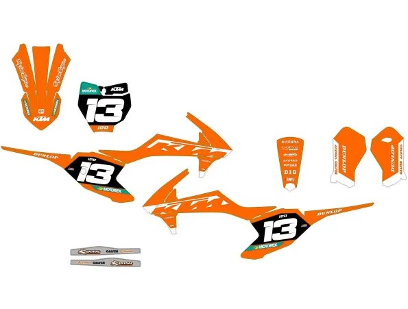 Grafik-Kit für KTM 50 SX (2016 2023), Rennorange