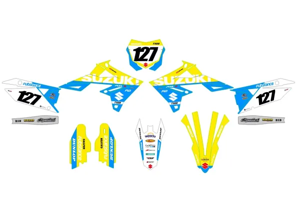 kit déco suzuki 250 rmz (2019 2024) race bleu