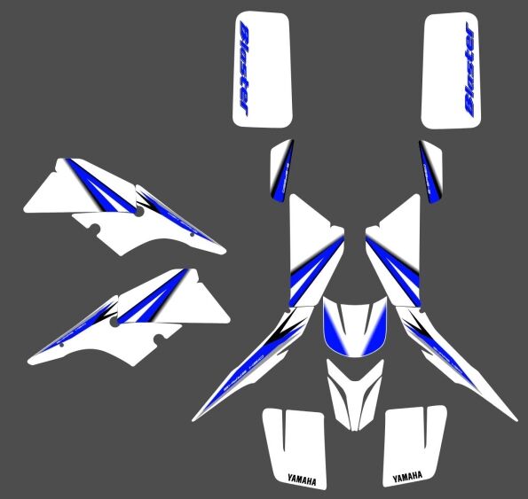 kit gráfico azul original yamaha 200 blaster