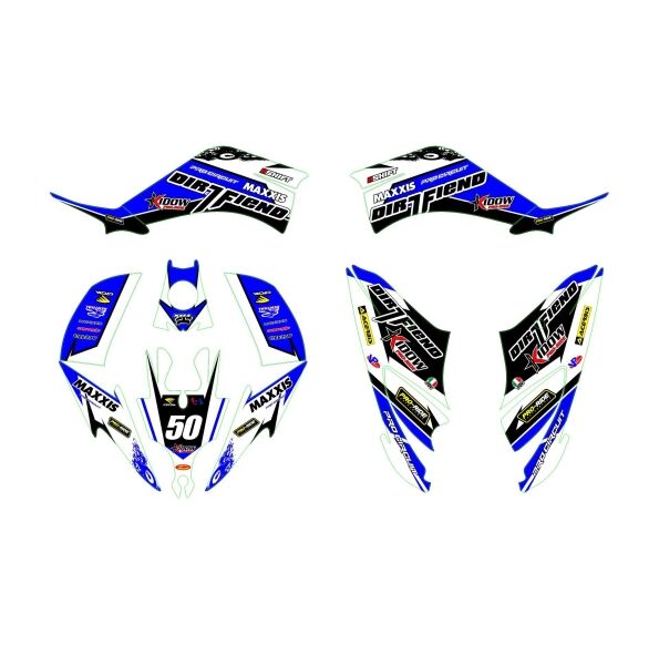 yamaha yfm 250 raptor maxxis graphic kit blue