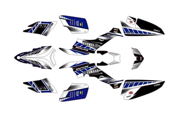 kit gráfico yamaha yfm 350 raptor racing azul