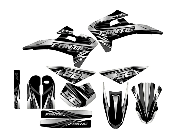 fantic xm / xe 50 graphic kit – white race
