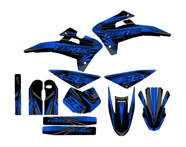 kit decorativo fantic xm / xe 50 – azul carrera