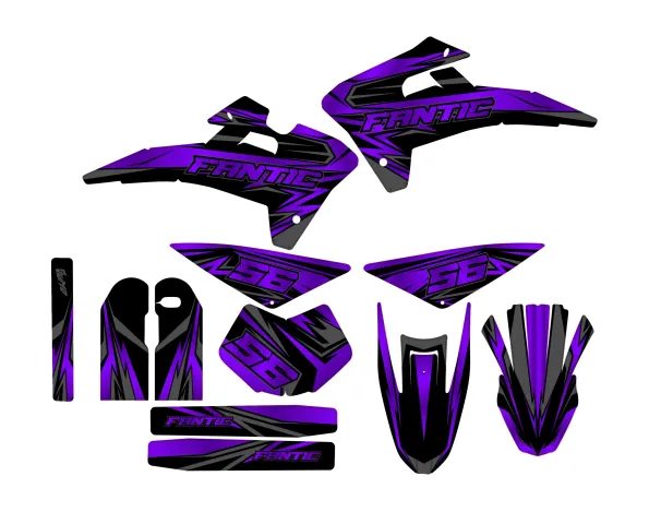 fantic xm / xe 50 deco kit – race purple