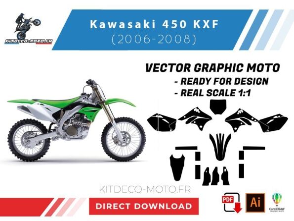template kawasaki 450 kxf (2006 2008) vector