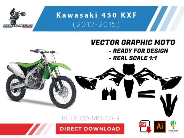 template kawasaki 450 kxf (2012 2015) vector