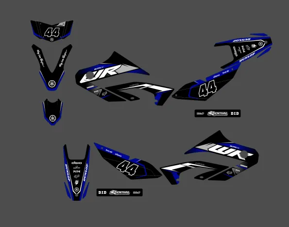 yamaha wr 125 race blue graphic kit