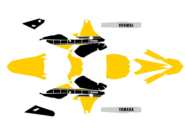 kit déco yamaha 250 yzf (2014 2018) anniversaire jaune
