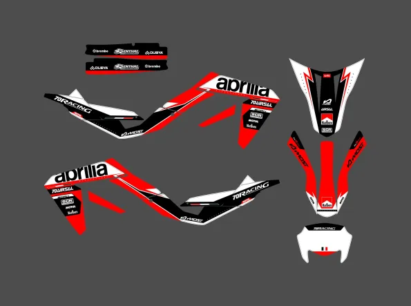 Aprilia 50 rx / sx (2006 2017) racing graphic kit