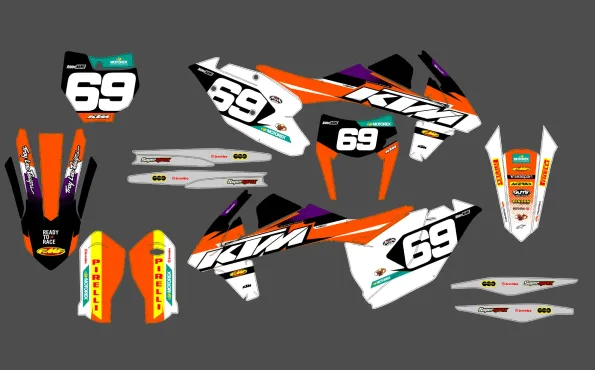 kit déco ktm exc / exc f (2017 2019) factory racing