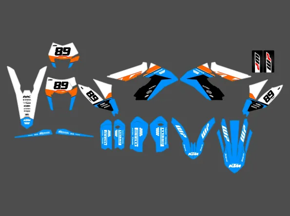 KTM Freeride Race Grafik-Kit blau