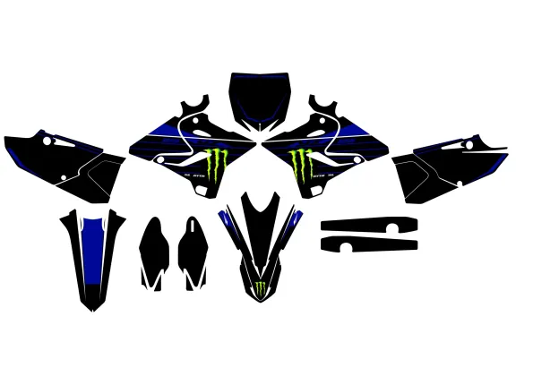 kit decorativo yamaha 125 yz (2015 2021) tipo monster originale