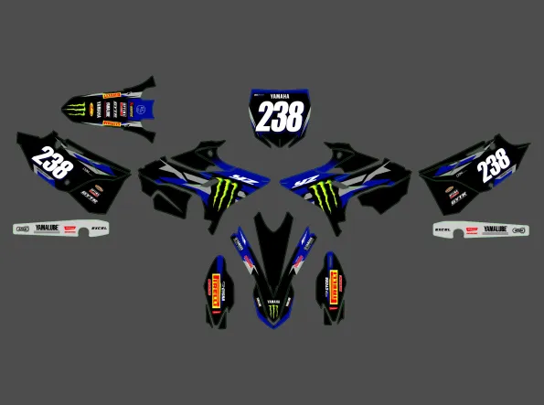 Zestaw graficzny potwora Yamaha 250 yz racetech Revolution