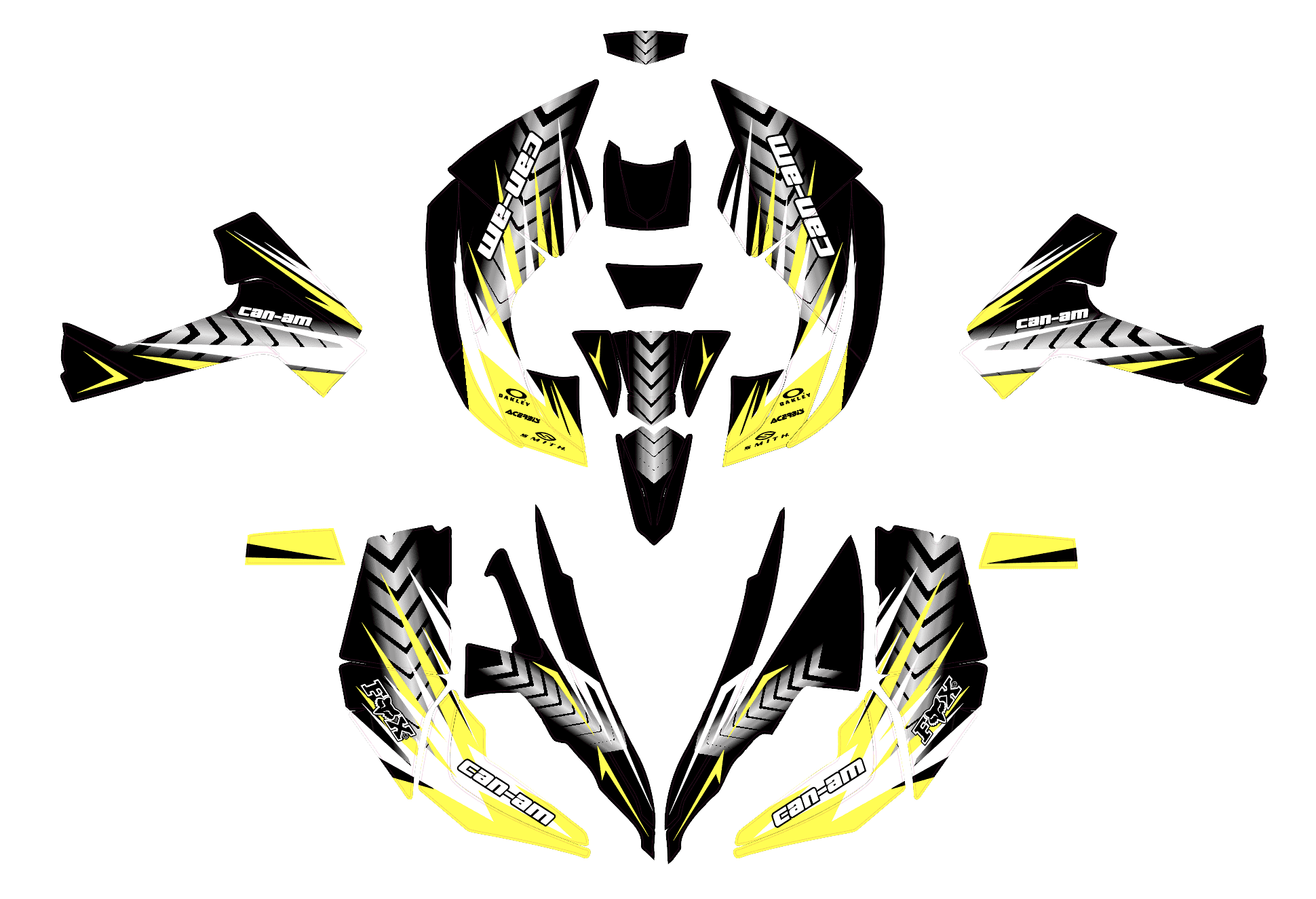 kit déco renegade 800 yellow