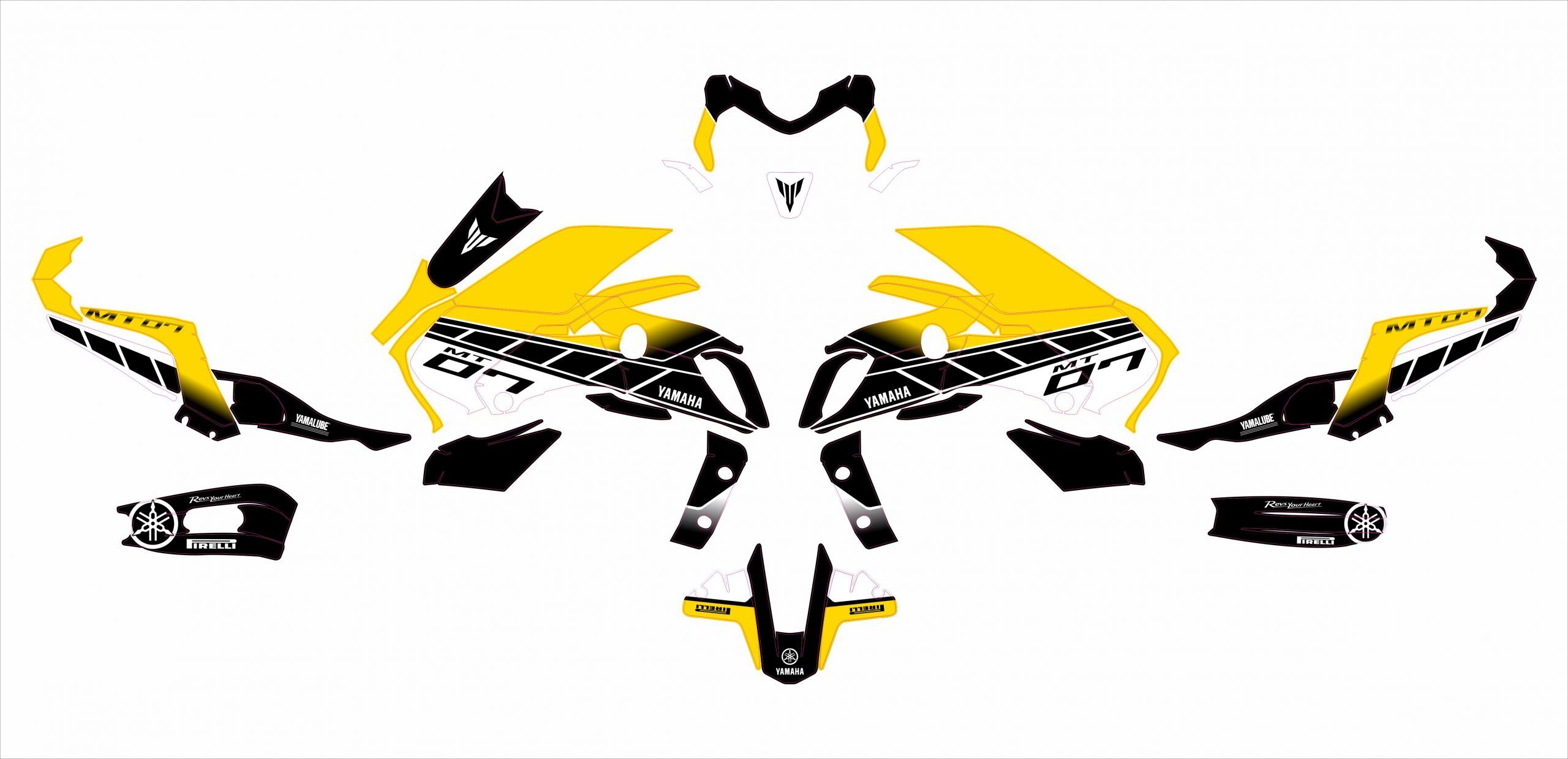 kit deco yamaha mt 07 anniversaire maquette