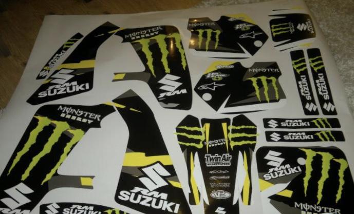 Kit DÉco Suzuki Rm 125 250 1991 1992 Monster
