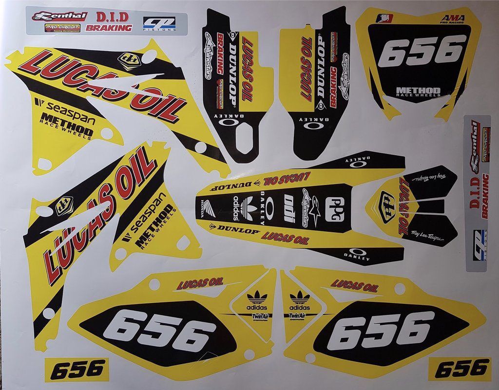 Kit DÉco Suzuki Rmz 450 2008 2012 Lucas Oil