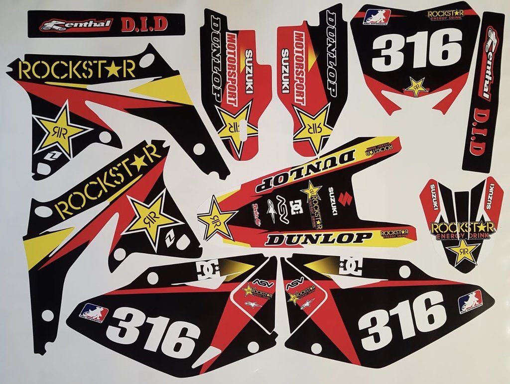 Kit DÉco Suzuki Rmz 450 2008 2012 Rockstar #6