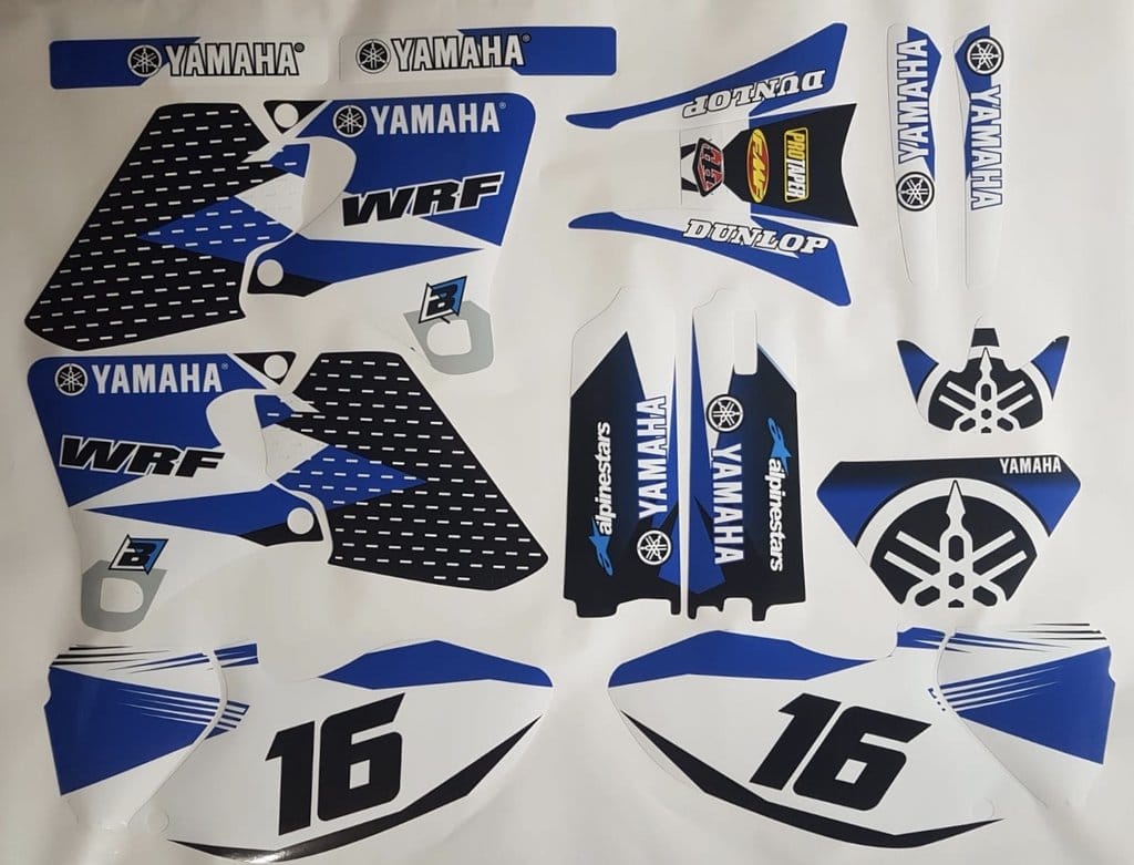 Kit DÉco Yamaha Wr 250 400 426 F 1998 2002 Blue
