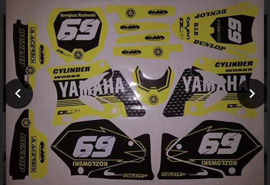 Kit DÉco Yamaha Yz 125 250 2002 2012 Jaune (non Fluo, Fluo En Option)