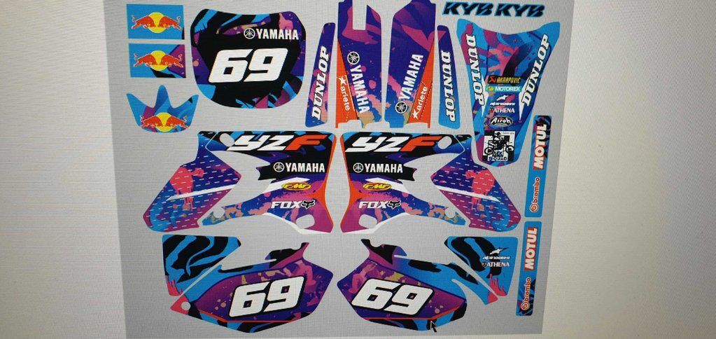 Kit DÉco Yamaha Yzf 250 450 2003 2005 Purple