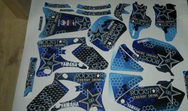 Kit DÉco Yamaha Yzf 250 450 2003 2005 Rockstar Blue