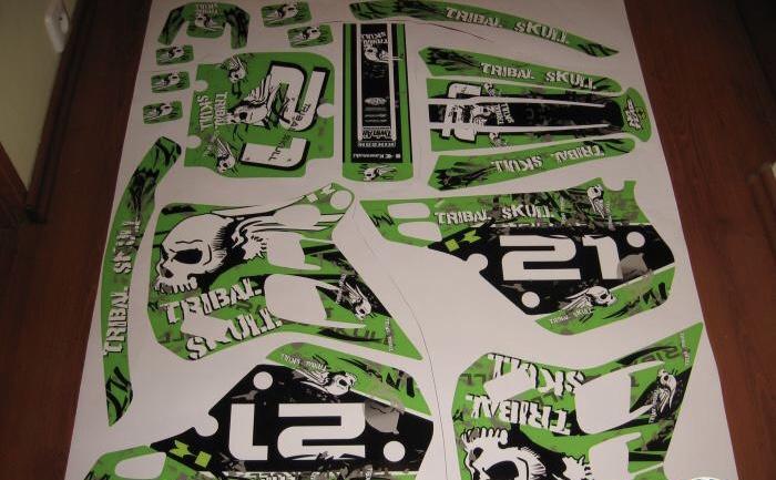 Kit Deco Kawasaki Kx 125 1990 1991 Tribal Skunk