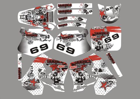 Kit Déco Honda Cr 125 250 1992 1994 White Rockstar