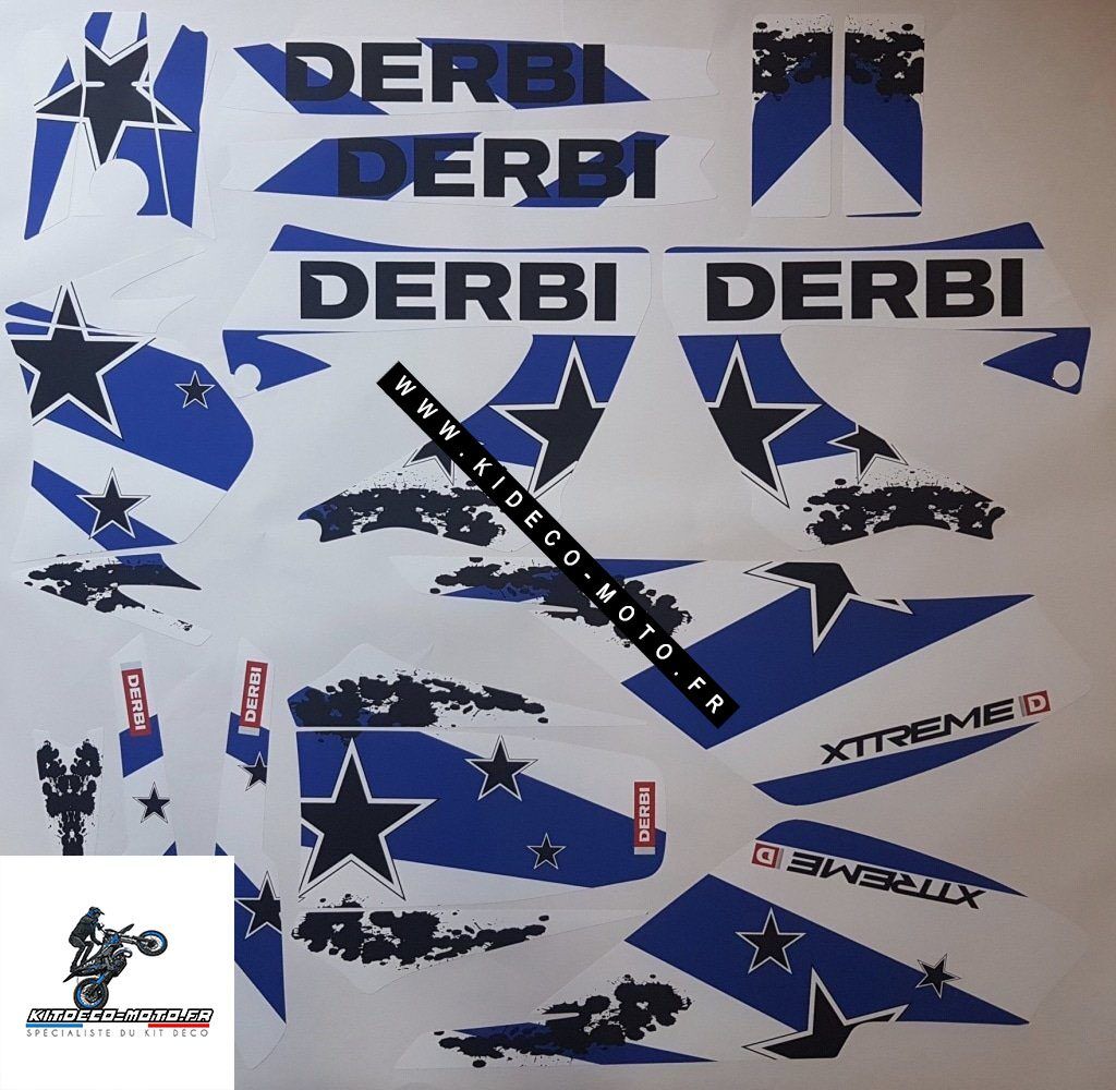 Kit DÉco Derbi Xtreme Xrace Avant 2011 Simple Blue