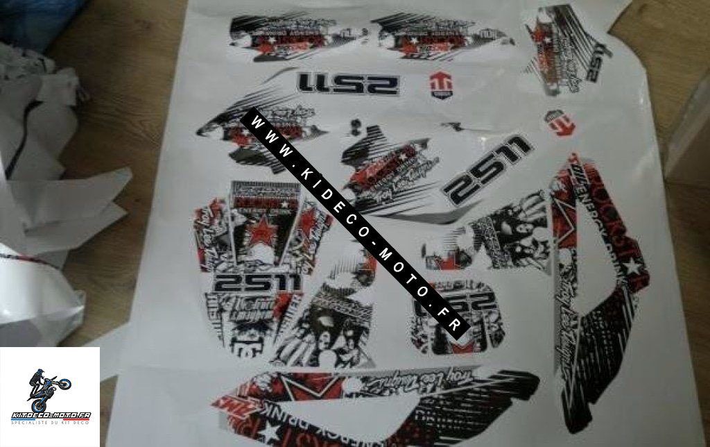 Kit DÉco Husqvarna Sms : Wr : Cr : Te : 450 510 Sm 2006 2013 Rockstar Red