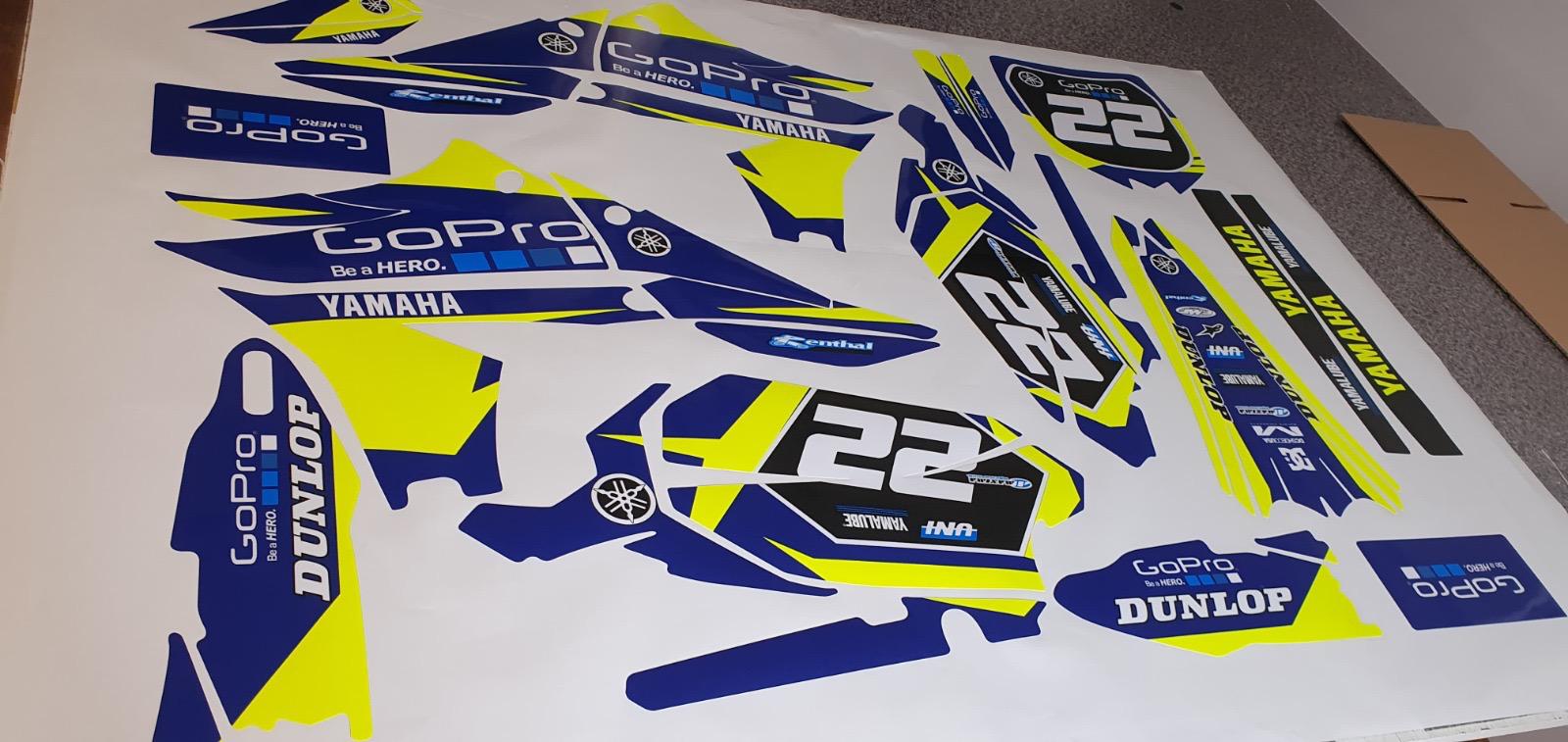 Kit Deco Yamaha Factory Yz Yzf Fluo