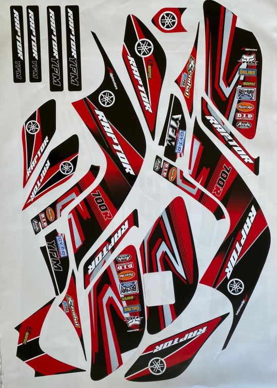 Kit Déco Yamaha Quad 700 Raptor R Red Black