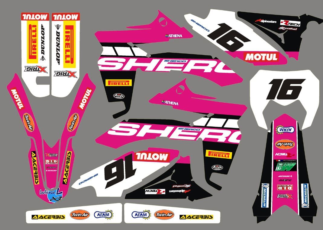 Kit Deco Sherco 50 Sm Pink