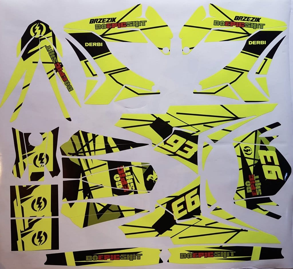 Kit Deco Derbi Carenage Tnt Fluo