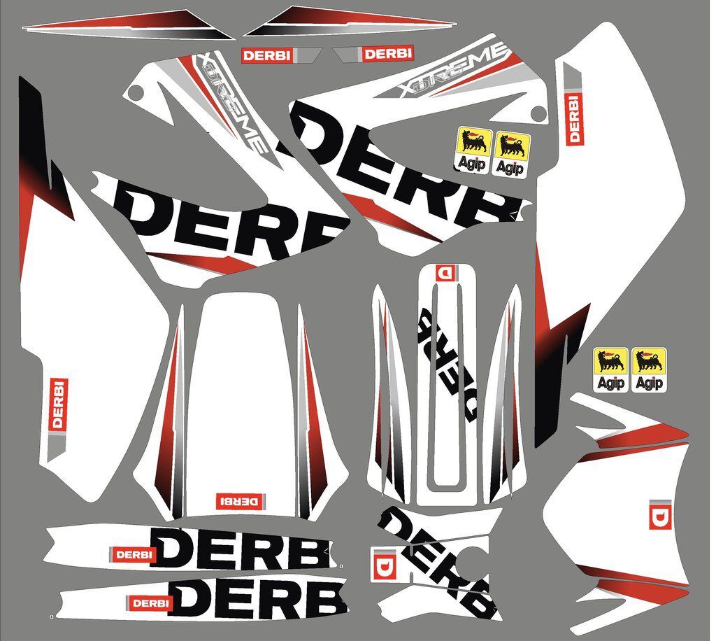 Kit Deco Derbi Xrace Xtreme White