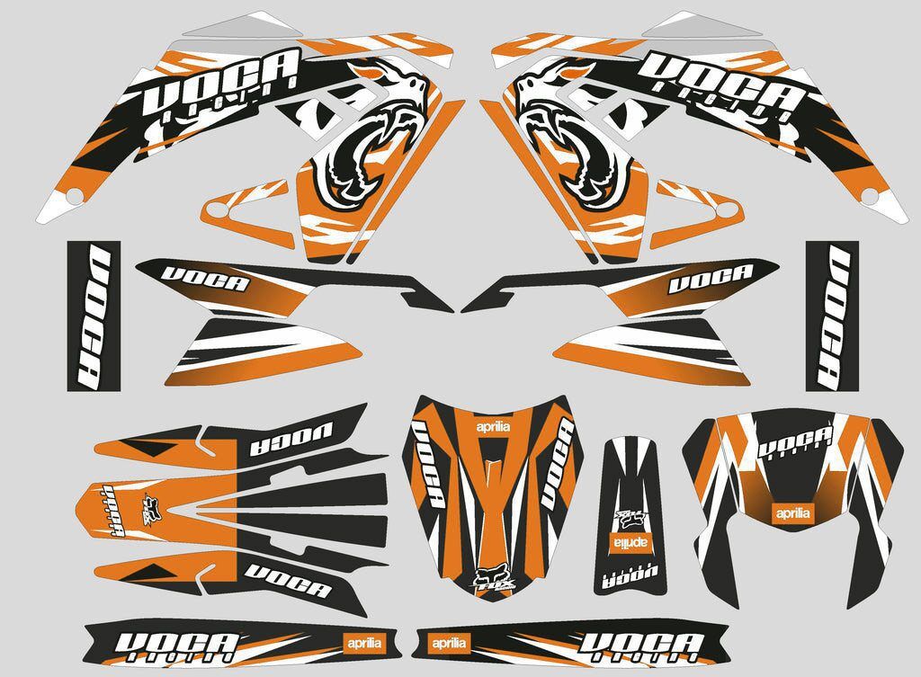 kit deco aprilia sx voca orange