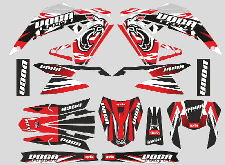 kit deco aprilia sx voca rouge