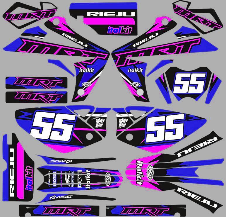 kit déco rieju 50 mrt craft rose / bleu