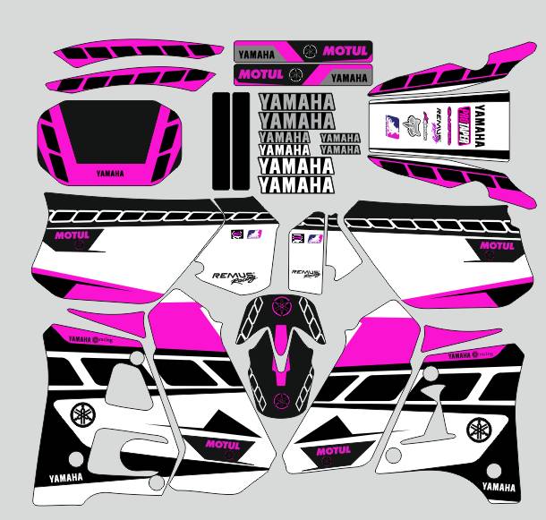 kit deco yamaha 125 dtr anniversaire rose