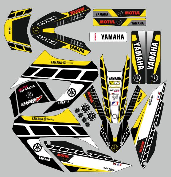 kit deco yamaha 125 wrx anniversaire jaune