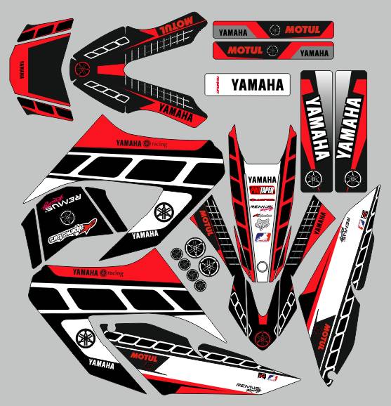 kit deco yamaha 125 wrx anniversaire rouge