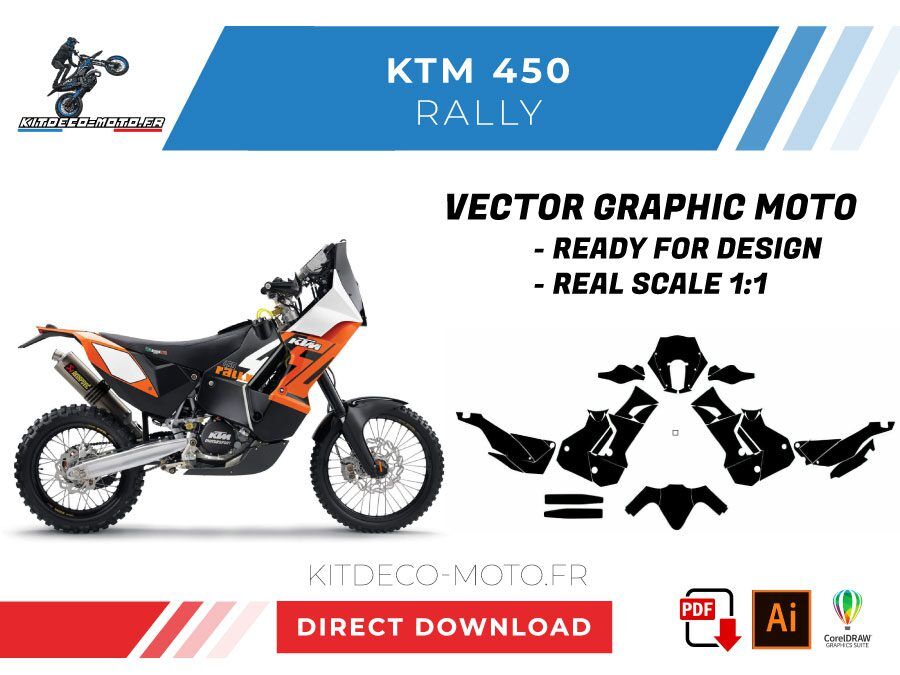 template vector ktm 450 rally