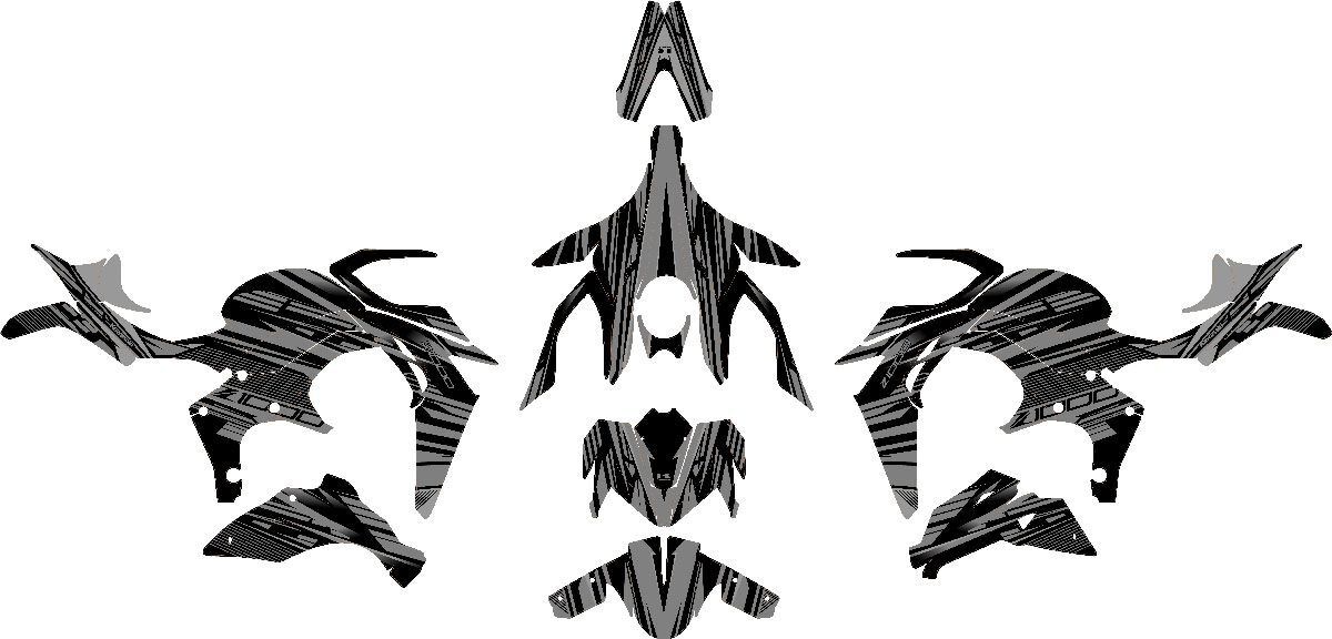 kit deco kawasaki z1000 dark gris maquette