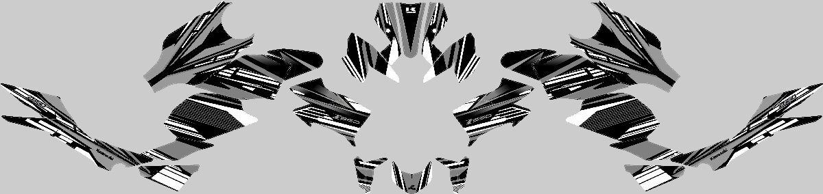 kit deco kawasaki z650 dark blanc maquette