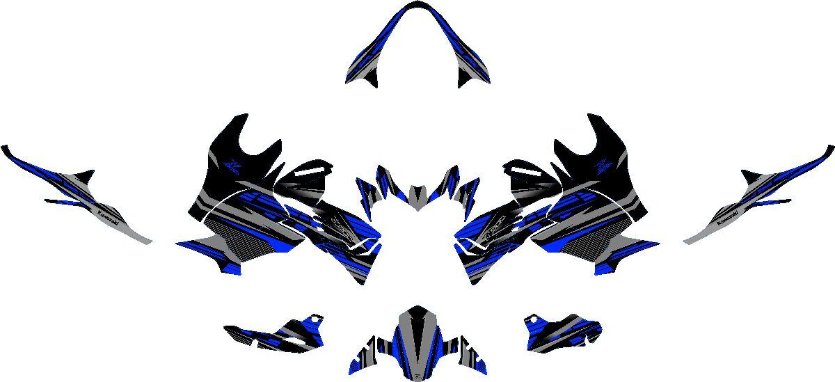 kit deco kawasaki z900 dark bleu maquette