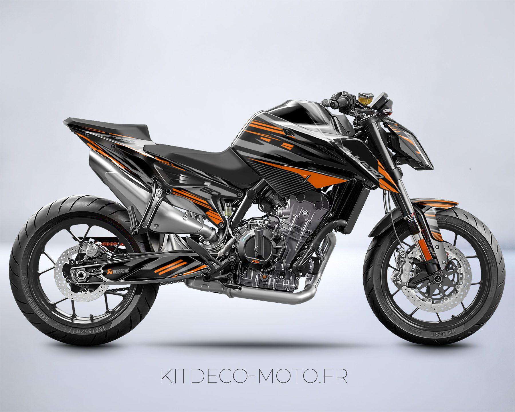 kit deco ktm 790 890 duke dark orange mockup