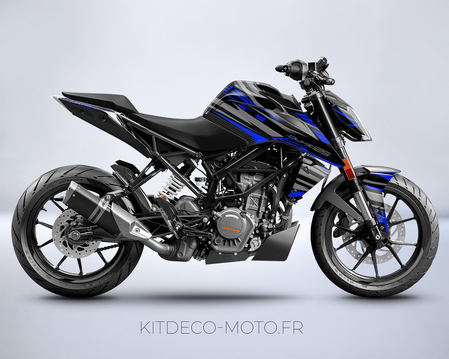 kit deco ktm duke 125 390 dark bleu mockup